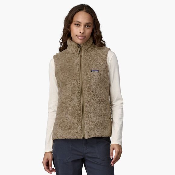 Patagonia Women's Los Gatos Sherpa Zip-Up  Vest Tan Women's sz L - Picture 1 of 9